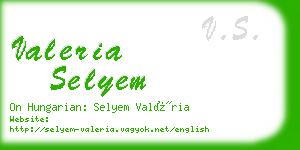 valeria selyem business card